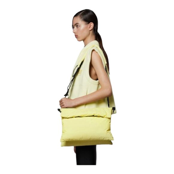 RAINS Bag Mens Yellow Waterproof Puffer Crossbody Gorpcore Bright Sporty Spring - Picture 11 of 11